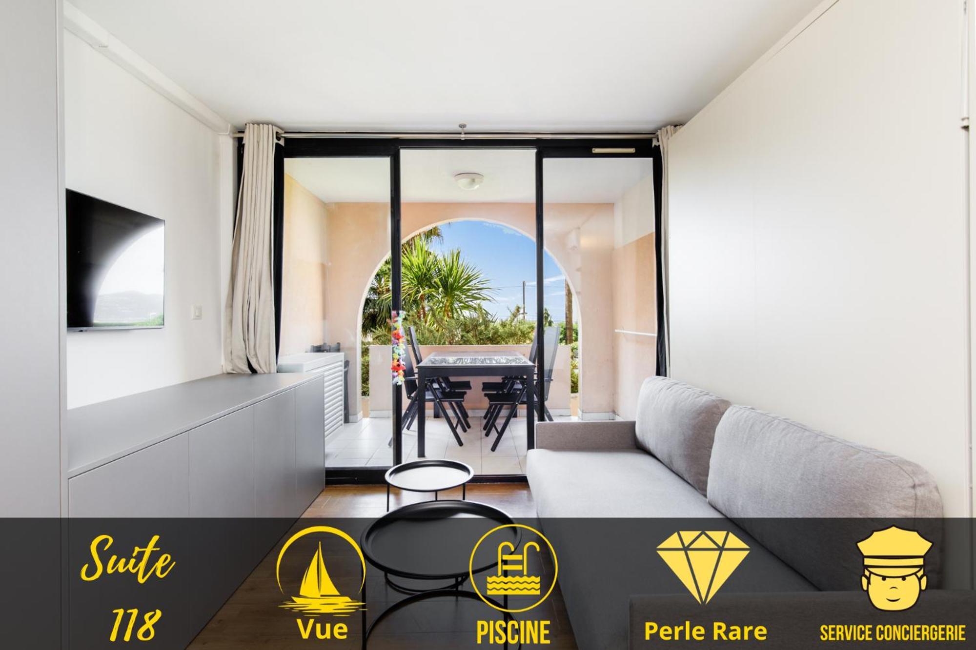 Suite 118 - Piscine - 50 Metres Plage - Terrasse - Clim - Wifi Cannes Exterior foto